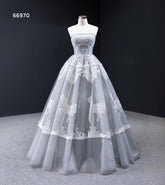 Gray Classic Elegant Beautiful Bridesmaid Dress - FashionByTeresa